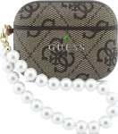 Case Guess 4G Pearl Strap for AirPods Pro 3 brown