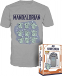 Funko Boxed Pop! Tees: Star Wars: The Mandalorian - Grogu On Ship T-Shirt (S)