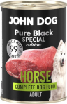 JOHN DOG Pure Black Special Edition Mono Horse - wet dog food - 400g