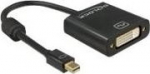 Delock - Videoadapter - Single Link - Mini DisplayPort (M) zu DVI-I (W) - DisplayPort 1.2 - 20cm - Daumenschrauben, 4K Unterst&uuml;tzung - Schwarz (62605)