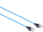 Mercodan KAT6A SLIM UTP 0.5m, Patchkabel Bl&aring;, Halogenfri