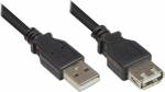Alcasa Good Connections USB2.0 Verl&auml;ngerung A-St.-A-Bu. schw. 3m