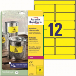 Avery Label 99.1x42.3mm weatherproof yellow