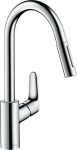 Hansgrohe Focus M41 Single lever kitchen mixer 240, pull-out spray, 2jet 31815000