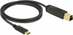 DELOCK Kabel USB 3.1 Gen2 C > B 1.0m schwarz