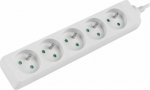 Lanberg 1.5m, White, 5 sockets, cable made of full miedzi-PS0-05E-0150-W