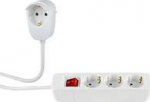 REV Multiple Socket Outlet 3+1-fold 5m + switch white