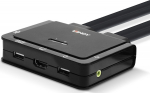 LINDY 2 Port HDMI 18G, USB Type C Cable KVM Switch