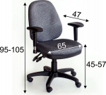 Task chair SAVONA grey