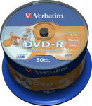Verbatim DVD-R 16x 4.7GB 50P CB PRINTABLE 43533