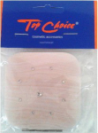 Top Choice square pocket cosmetic mirror with cubic zirconias (85673) 1szt