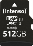 SD MicroSDXC Card 512GB Intenso UHS-I with. SD- Adapter retail