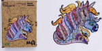 PuzzleOK Puzzle Wood eko 63 Fabulous unicorn A4