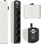 Brennenstuhl power strip BRENNENSTUHL POWER STRIP ''ECOLOR'' 5GN, 3M CZARNO-BIAŁA
