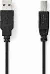 Kabel USB Nedis USB-A - USB-B 5 m Czarny (CCGL60100BK50)