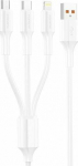 Kabel USB Foneng Kabel 3w1 USB do USB-C / Micro USB / Lightning Foneng XS01 , 3A, 1.2m (White)