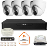 monitoring kit IP BCS Point 4x Camera BCS-P-EIP28FWR3-Ai2 Disc recorder