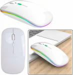 Lean Mouse Wireless Mouse Universal Silent Range 10m White
