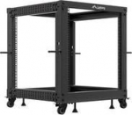 Lanberg Open Rack 12U 600x600-1100 adjustable black - installation stand Open Rack 12U 600x600-1100 adjustable black