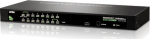 ATE ATEN 16-Port-PS/2-USB-VGA-KVM-Switch, 2048 x 1536 Pixel, QXGA, Rack mounting, 6.5 W, 1U, Schwarz