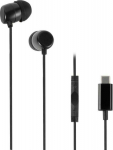 Vivanco k&otilde;rvaklapid + mikrofon Stereo Earbuds USB-C, must (61752)