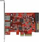 Delock USB-Adapter - PCIe 3.0 x4 - USB 3.2 Gen 2 x 3 + USB 3.0 (intern)