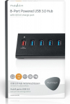 Nedis UHUBUP3810BK - Hub - 7 x SuperSpeed USB 3.0 + 1 x SuperSpeed USB 3.0 (laden)