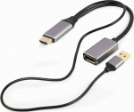 GEMBIRD Adapter HDMI do DP 4K 60Hz USB-A powered