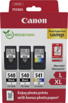 Tint Canon Photo Pack 2xPG-540L/CL-541XL must/v&auml;rvi komplekt PIXMA MG2150/2250/3150/3250/3510/3550/3650/4150/4250 TS5150/5151