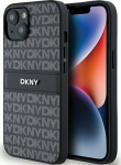 DKNY DKNY DKHCP14SPRTHSLK iPhone 14 / 15 / 13 6.1'' czarny/black hardcase Leather Mono Stripe & Metal Logo