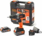 BLACK & DECKER | Cordless Drill/Driver with 2.0 Ah/4.0 Ah Battery | BCD003MEM2K-QW | 18 V | 2.0/4.0 Ah | Lithium