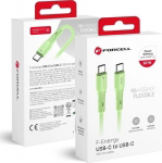 Kabel USB ForCell USB-C - USB-C 1 m Zielony