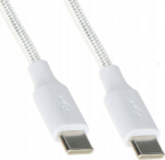 Kabel USB Delta USB-C - USB-C 1 m White (CHAR-CC-1M-65W)
