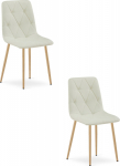 Leobert Krzesło LIBRA - beige material / wood color legs x 2