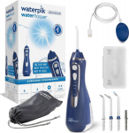 Waterpik WP-583 navy blue - Power: battery | Accessories: 4 tip, loader | Water tank in the handle: tak