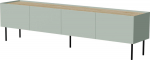 Cama MEBLE Cama FELLINI TV cabinet 200x40x52 olive + oiled oak top