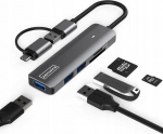 HUB USB Zenwire HUB USB-C 7W1 3x USB 3.0 Czytnik Kart SD TF COMBO Zenwire