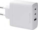 D. Bramante dbramante1928 recharge - power adapter - 100 Watt - 3 output contacts (2 x USB-C, USB) - vit