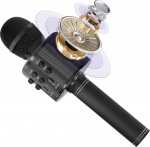 Maxy Microphone Karaoke Microphone with Speaker Backlight RGB czarny