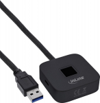 InLine USB Fingerprint scanner with Hub - Windows Hello compatible 1.5m schwarz