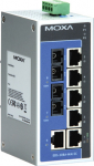 Moxa Unmanaged Ethernet switch with 6 10/100BaseT(X) ports, and 2 100BaseFX multi-mode port with SC connector, -10 to 60&deg;C, plastic housing
