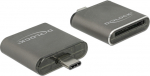 Delock USB Type-C SDHC / SDXC UHS-II / MMC Single Slot Card Reader - Kartenleser (MMC, SD, SDHC, SDXC, SDHC UHS-I, SDXC UHS-I, SDHC UHS-II, SDXC UHS-II)