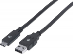MANHATTAN USB 3.1 Gen1-Kabel C-Stecker/A-Stecker 2m schwarz