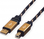 ROLINE Gold USB 2.0 Kabel, Typ A-B 4.5m (11.02.8805)
