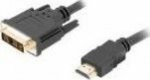 Cable Lanberg HDMI - DVI-D 0.5m czarny (CA-HDDV-10CC-0005-BK)