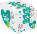 Pampers Wipes Sensitive 12x52szt
