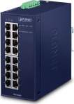Planet IP30 Industrial 16-Port 10/100/1000T Gigabit Ethernet Switch (-40~75 degrees C, dual 12~48V DC/24V AC)