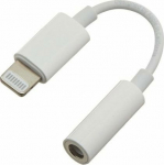 Adapter USB PremiumCord Lightning - Jack 3.5mm White (kipod51)