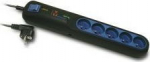 Lestar Listwa przeciwprzepięciowa LFT-2001A, 3L EMI/RFI, 2.5m, czarna