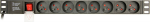 GEMBIRD EnerGenie EG-PDU-014-F Rack Power Distribution Unit (8 FR sockets, 1U, 16A, Schuko plug, 3m, black color)